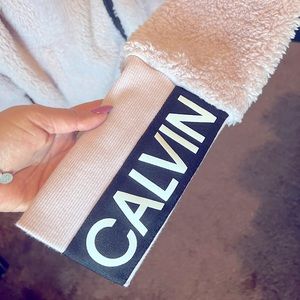 Calvin Klein womens full-zip performance Teddy sweater/jacket size M